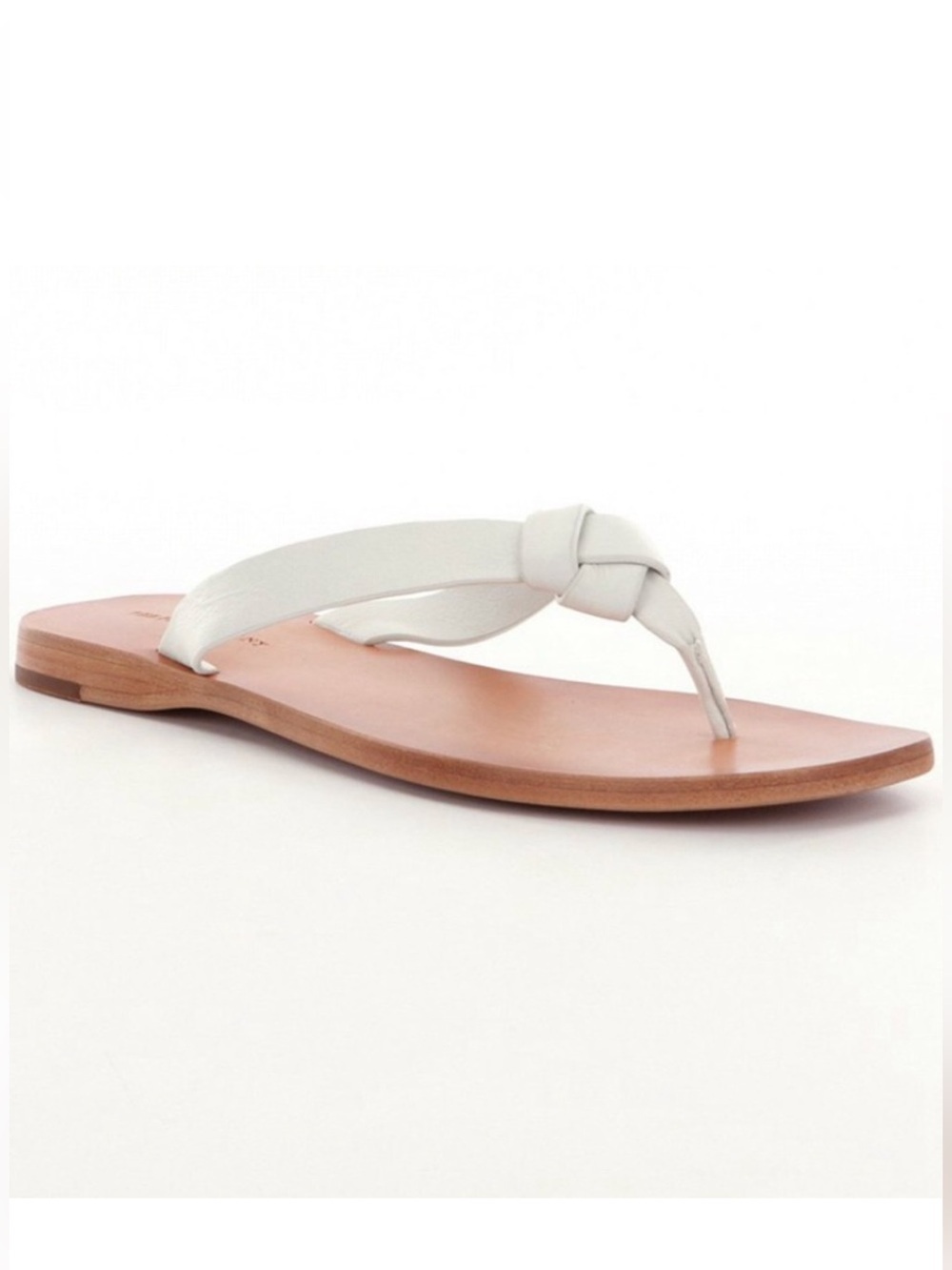 FRYE PERRY KNOT THONG WHITE LEATHER SANDALS SIZE 7